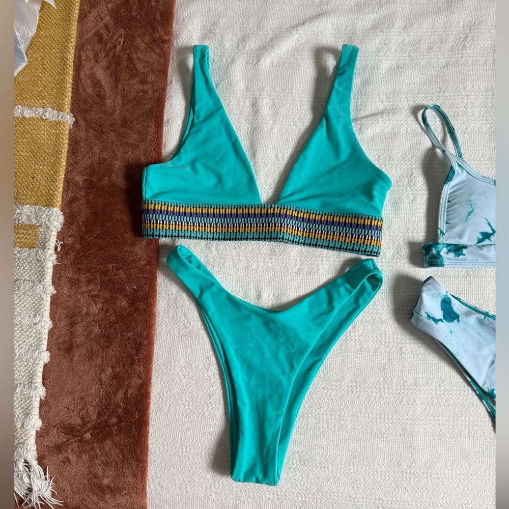 Turquoise SHEIN Bikini set, Size S